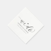 Trouwcocktailservetjes Eenvoudig Elegant Schrift Servet (Hoek)