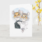 Trouwcongratraties voor een volwassen stel Kaart (Gele Bloem)