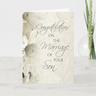 Trouwcongratulatiekaart voor ouders van de bruideg kaart