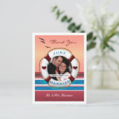 Trouwcruise Dank u Foto Lijst - Briefkaart (Staand voorkant)
