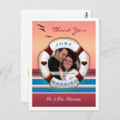 Trouwcruise Dank u Foto Lijst - Briefkaart (Voorkant / Achterkant)