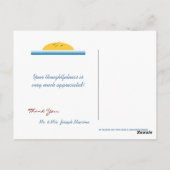 Trouwcruise Dank u Foto Lijst - Briefkaart (Achterkant)