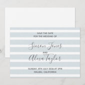 Trouwdag aan het strand save the date (Voorkant / Achterkant)