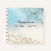 Trouwdag aan Zee  Zomer  Oceaan Strand Trouw Plann Notitieboek (Voorkant)