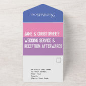 Trouwdag Alles In Eén Uitnodiging (Buitenkant)