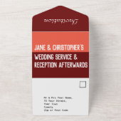 Trouwdag Alles in één uitnodiging (Buitenkant)