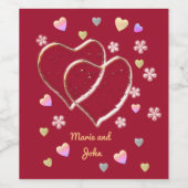 Trouwdag Antiek, gepersonaliseerd Wijn Etiket (Enkel label)