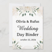 Trouwdag Binder Sjabloon Afdrukbare Trouwdag Kaart (Voorkant)