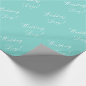 Trouwdag Blauw inpakpapier (Hoek)