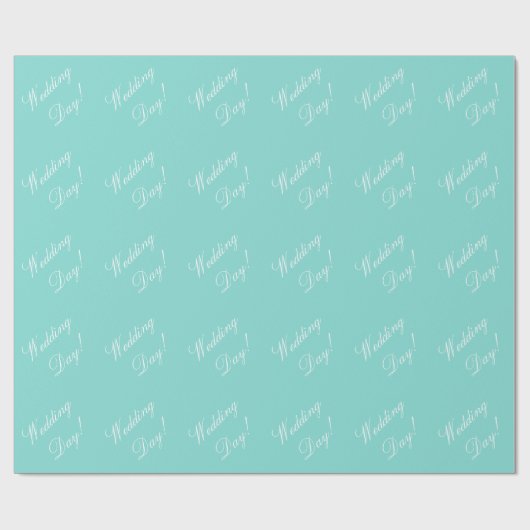 Trouwdag Blauw inpakpapier (Vlak)