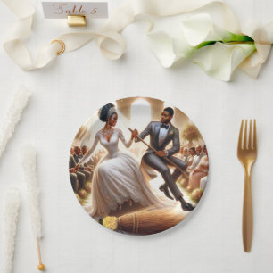 Trouwdag Bliss Elegant Papier Borden Papieren Bordje