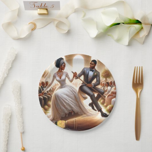 Trouwdag Bliss Elegant Papier Borden Papieren Bordje (Huwelijk)