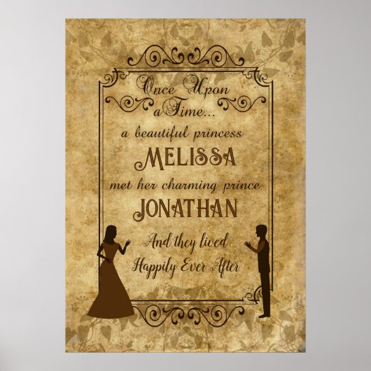 Trouwdag bruid bruidegom Er was eens Poster (Voorkant)