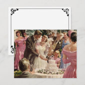 Trouwdag Bruid Bruidegom Jonggehuwden Snijden de T Aankondiging (Voorkant / Achterkant)