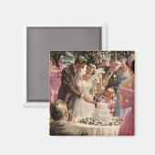 Trouwdag Bruid Bruidegom Jonggehuwden Snijden de T Magneet (Voorkant / Achterkant)