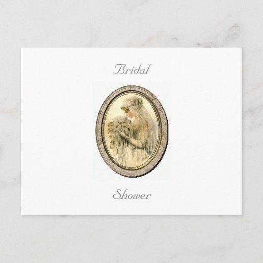 Trouwdag bruid bruidsfeest briefkaart (Voorkant)