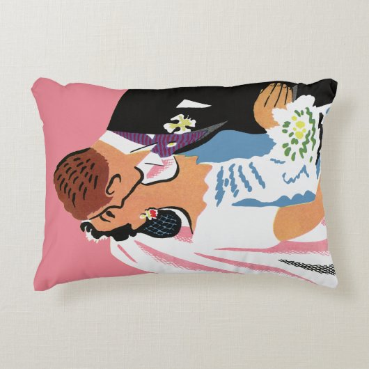 Trouwdag, bruid en bruidegom nieuwgetrouwd kussend accent kussen (Voorkant)