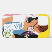 Trouwdag, bruid en bruidegom pasgetrouwd kussen Case-Mate iPhone case (Achterkant (horizontaal))