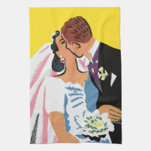 Trouwdag, bruid en bruidegom pasgetrouwd kussen