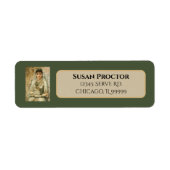 Trouwdag Bruid in Sluier Retouradres Etiket (Voorkant)