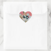 Trouwdag Bruidspaar, Bruidegom Draagt Bruid Hart Sticker (Tas)