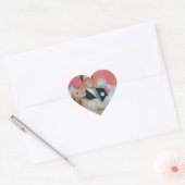 Trouwdag Bruidspaar, Bruidegom Draagt Bruid Hart Sticker (Envelop)