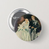 Trouwdag Bruidspaar, Gelukkige Bruid en Bruidegom Ronde Button 5,7 Cm (Voorkant /achterkant)