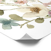 Trouwdag Bruidsshower Welkomstbord met Bloemen Poster (Hoek)