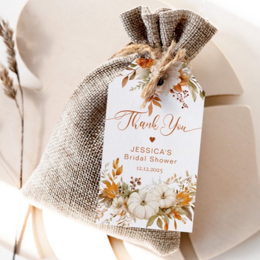 Trouwdag bruidsshowers bedankt cadeaulabel