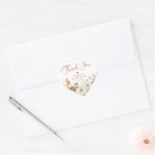 Trouwdag bruidsshowers bedankt hart sticker (Envelop)