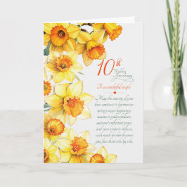 Trouwdag Cadeau 10 Jaar Getrouwd: Zinnige Narcisse Kaart