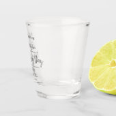 Trouwdag cadeau voor gasten shot glas (Rechts)