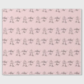 Trouwdag Champagne Glazen Licht Roze Naadloos Cadeaupapier (Vlak)