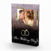 Trouwdag Chic Nep Glitter Folie Ringen Fotoblokken (Rechts)
