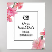 Trouwdag countdown sjabloon poster (Voorkant)