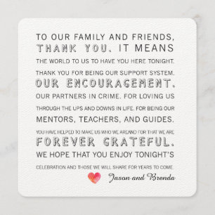 Trouwdag Dank u kaarten Waterverf hart