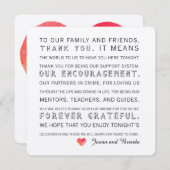 Trouwdag Dank u kaarten | Waterverf hart (Voorkant / Achterkant)