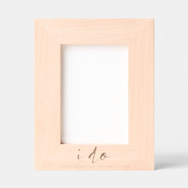 Trouwdag Elegant Minimaal Eenvoudig Ik Doe Gegraveerde Lijstjes