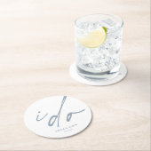 Trouwdag Elegant script dat ik doe Ronde Kartonnen Onderzetter (Insitu)