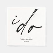 Trouwdag Elegant script dat ik doe Servet (Voorkant)