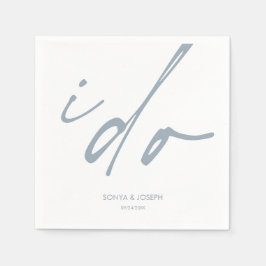 Trouwdag Elegant script dat ik doe Servet