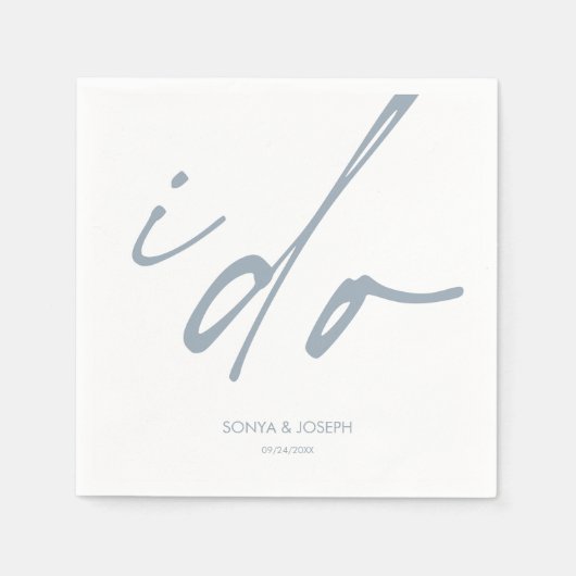 Trouwdag Elegant script dat ik doe Servet (Voorkant)