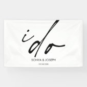 Trouwdag Elegant script dat ik doe Spandoek (Horizontaal)