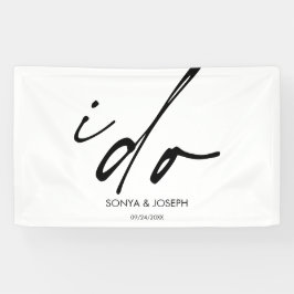 Trouwdag Elegant script dat ik doe Spandoek