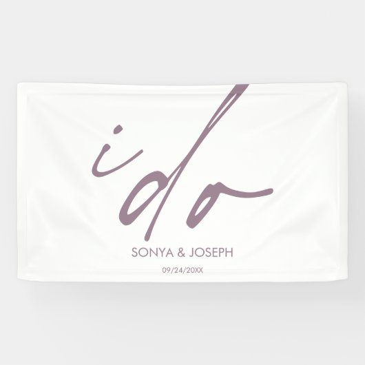Trouwdag Elegant script dat ik doe Spandoek (Horizontaal)