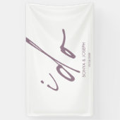 Trouwdag Elegant script dat ik doe Spandoek (Verticaal)