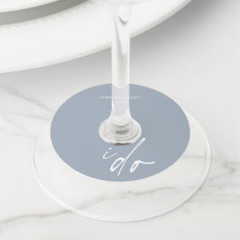 Trouwdag Elegant script dat ik doe Wijnglaslabel