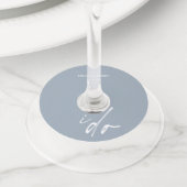 Trouwdag Elegant script dat ik doe Wijnglaslabel (Dichtbij)