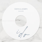 Trouwdag Elegant script dat ik doe Wijnglaslabel (Voorkant)