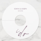 Trouwdag Elegant script dat ik doe Wijnglaslabel (Voorkant)